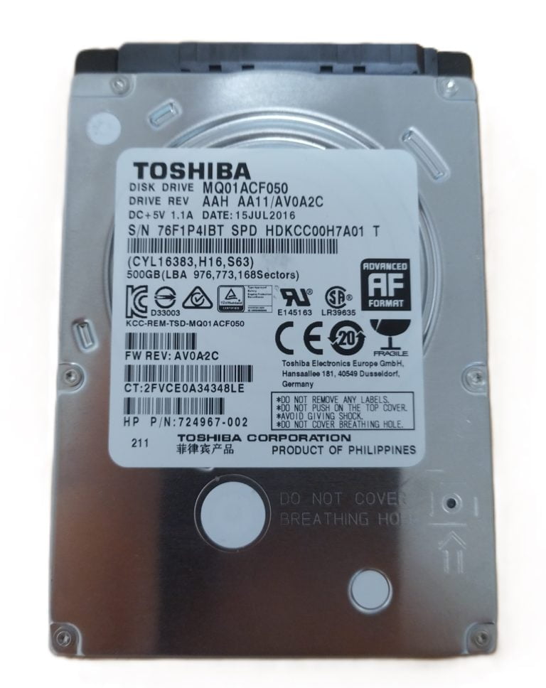 Toshiba MQ01ACF050 disque 2.5 pouce 7200rpm 500GB