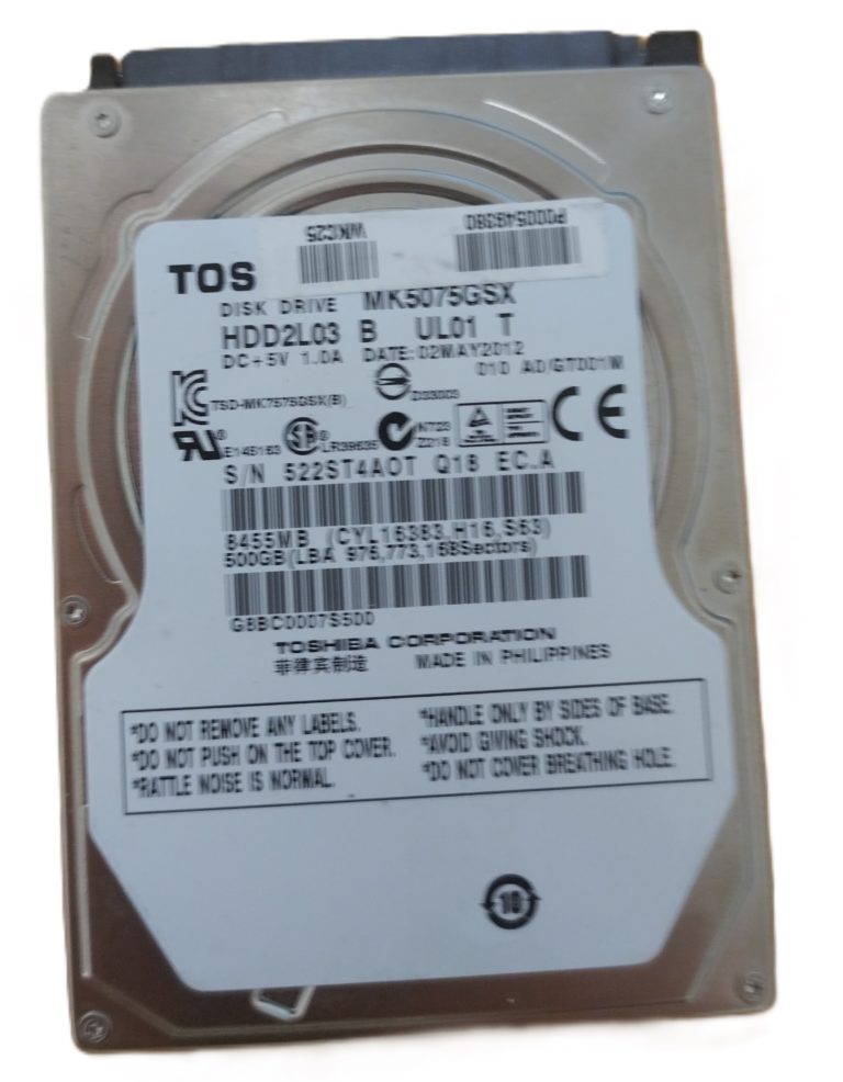 Toshiba MK5075GSX disque 2.5 pouce 5400rpm 500GB