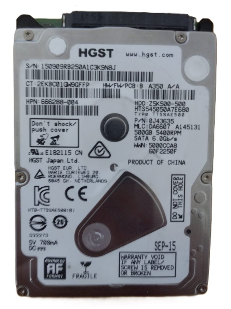 HGST HTS545050A7E680 disque 2.5 pouce 5400rpm 500GB