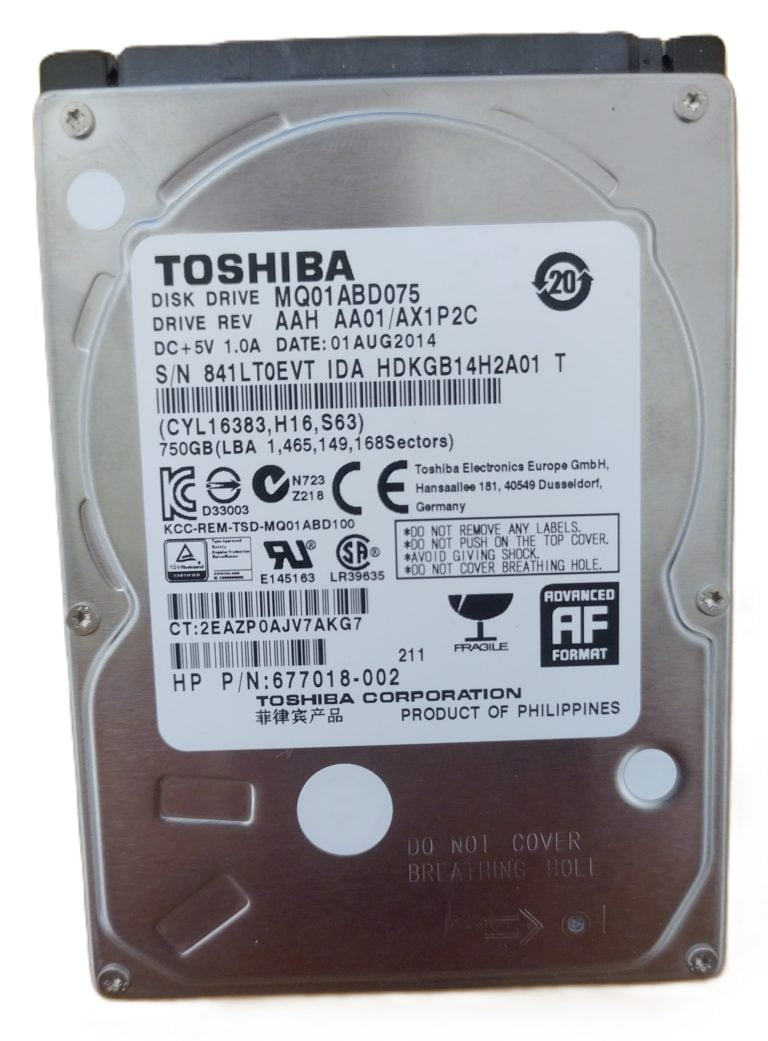 Toshiba MQ01ABD075 disque 2.5 pouce 5400rpm 750GB