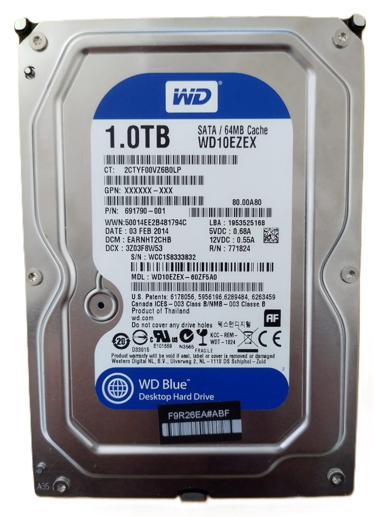 Western Digital BLEU WD10EZEX disque 3.5 pouce 7200rpm 1TB