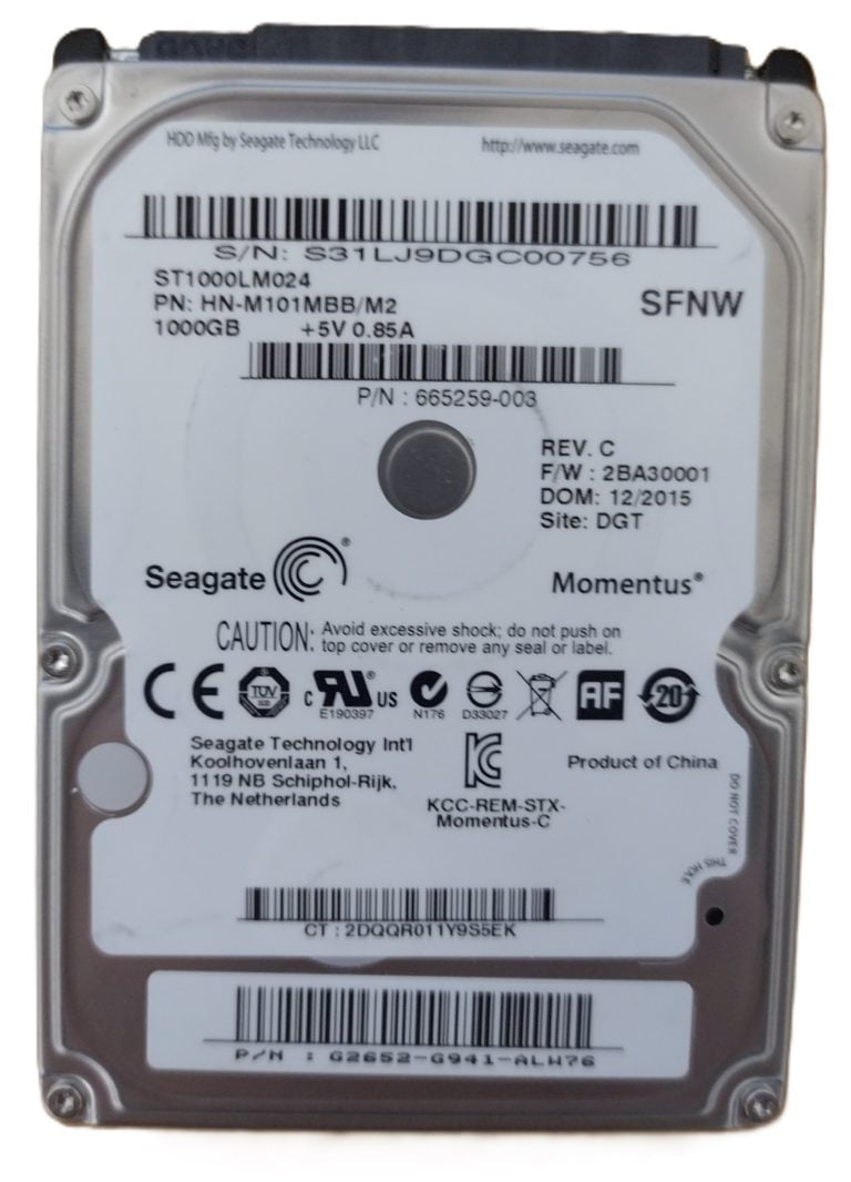 Seagate Momentus ST1000LM024 disque 2.5 pouce 5400rpm 1TB