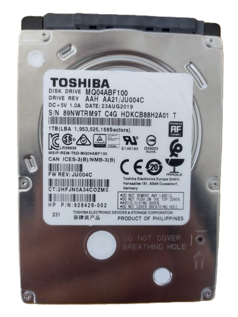 Toshiba MQ04ABF100 disque 2.5 pouce 5400rpm 1TB