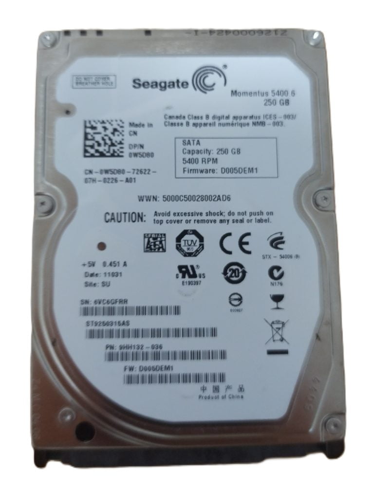Seagate ST9250315AS disque 3.5 pouce 5400rpm 250GB