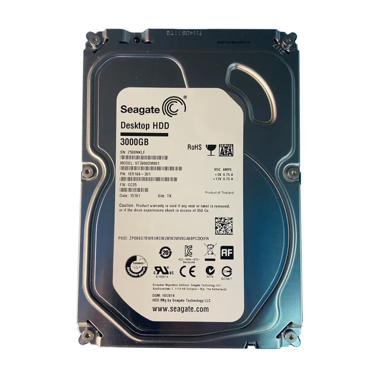 Seagate Desktop HDD ST3000DM001 disque 3.5 pouce 7200rpm 3TB
